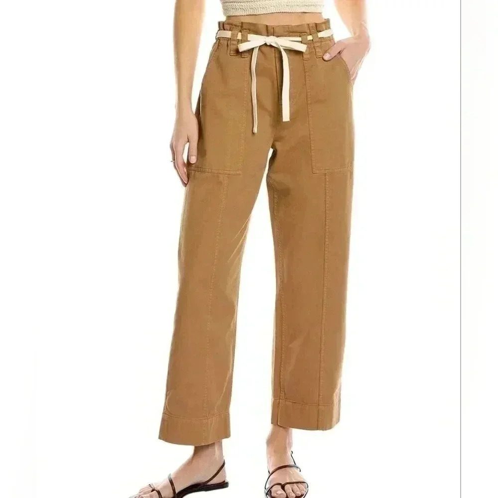 A.L.C . Augusta Twill Pant In Brown